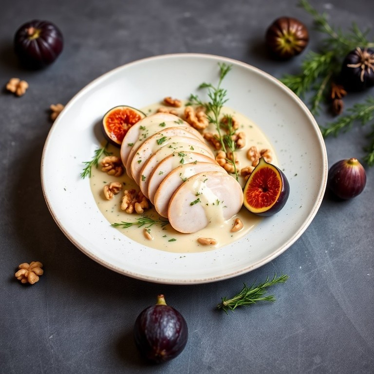 Suprême de Poulet aux Noix et Figues pour Noël