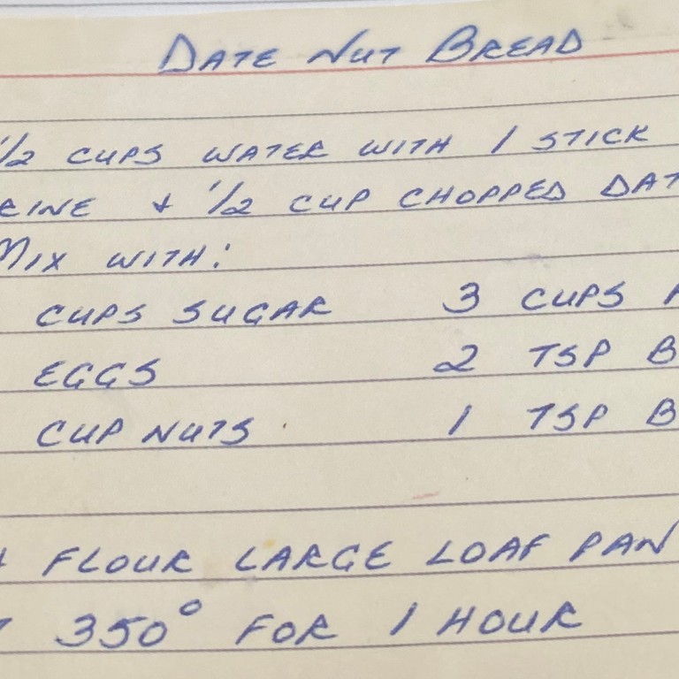 Grandma Date Nut Bread