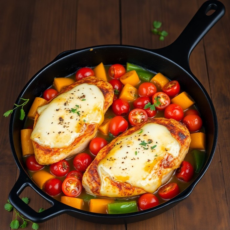 Garlic Butter Chicken & Capsicum Bake