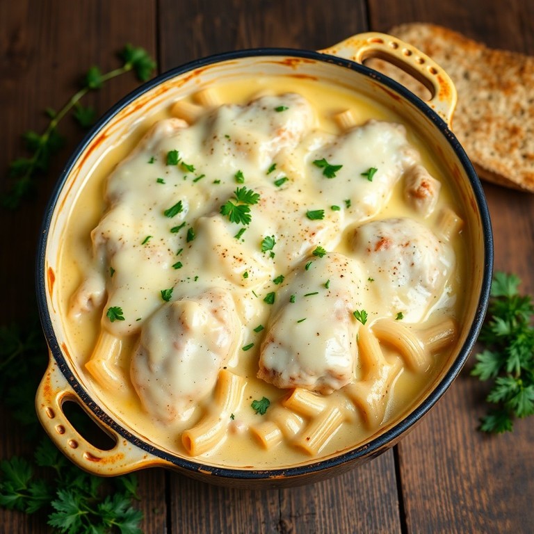 Creamy Chicken Alfredo Bake