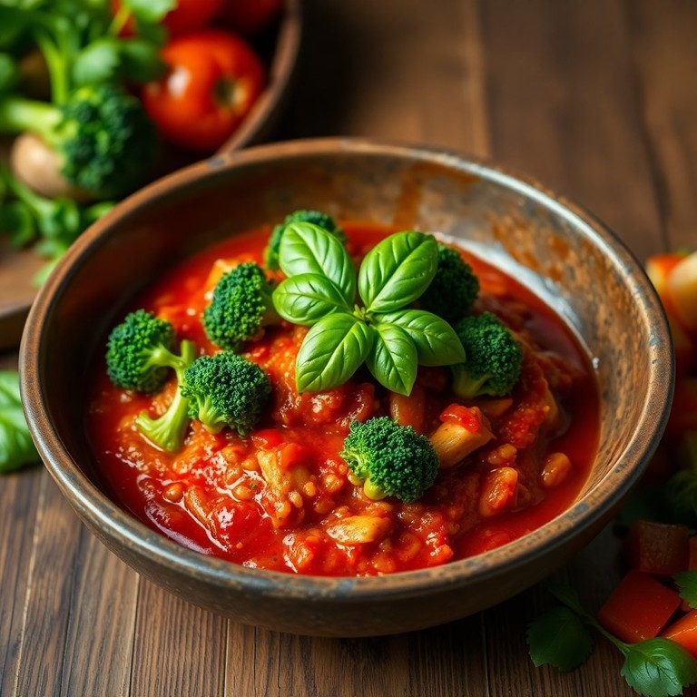 Semoule aux Brocolis et Sauce Tomate Savoureuse