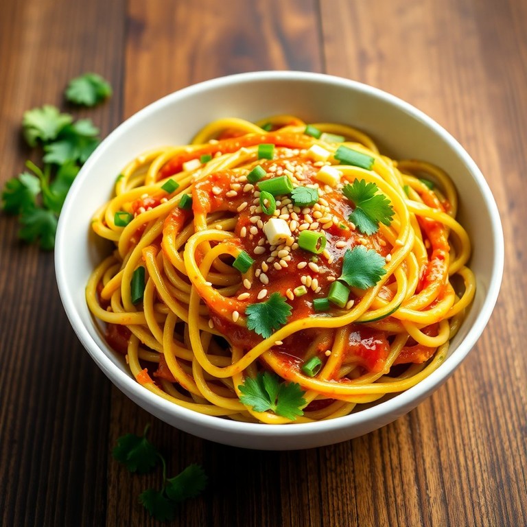 Spicy Garlic Zoodles with Asian Sauce