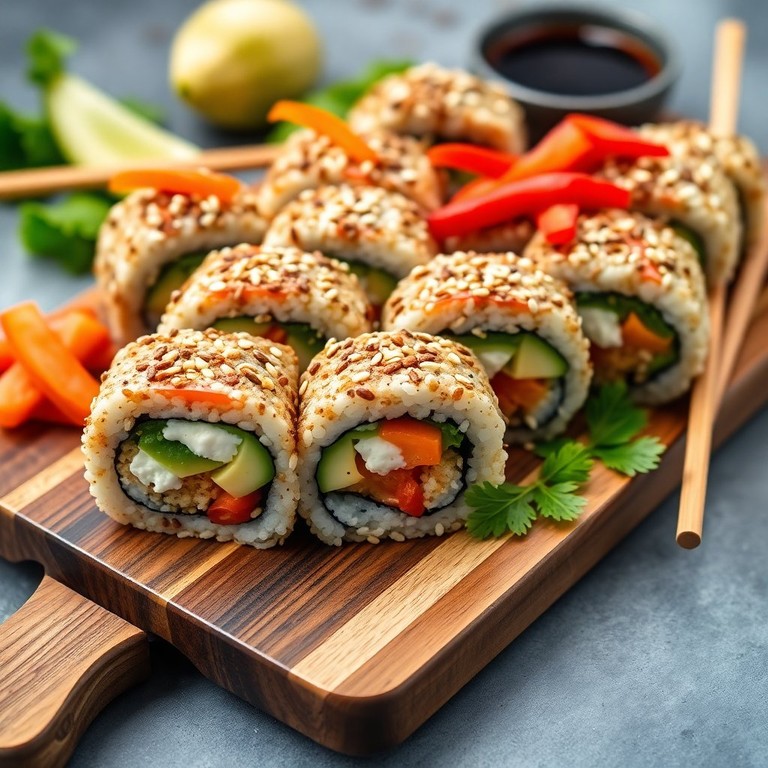 Makis Végétariens au Quinoa et Fromage de Chèvre