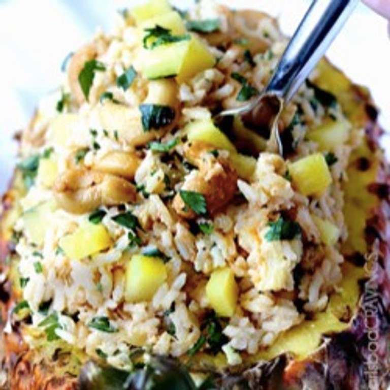 Coconut Rice with Pineapple and Cashews