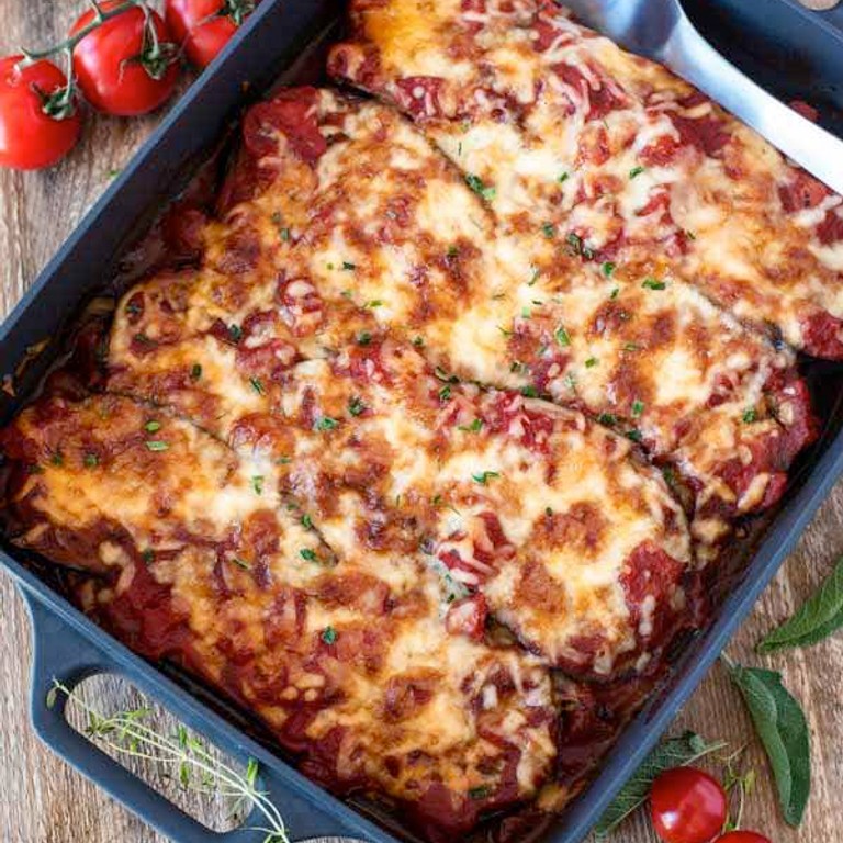 Gebackene Auberginen