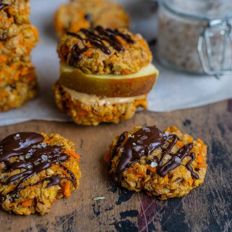 Gesunde Frühstückscookies mit Karotten vegan