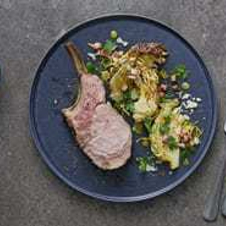 Kalbsrack mit Kabis und Speck-Gremolata