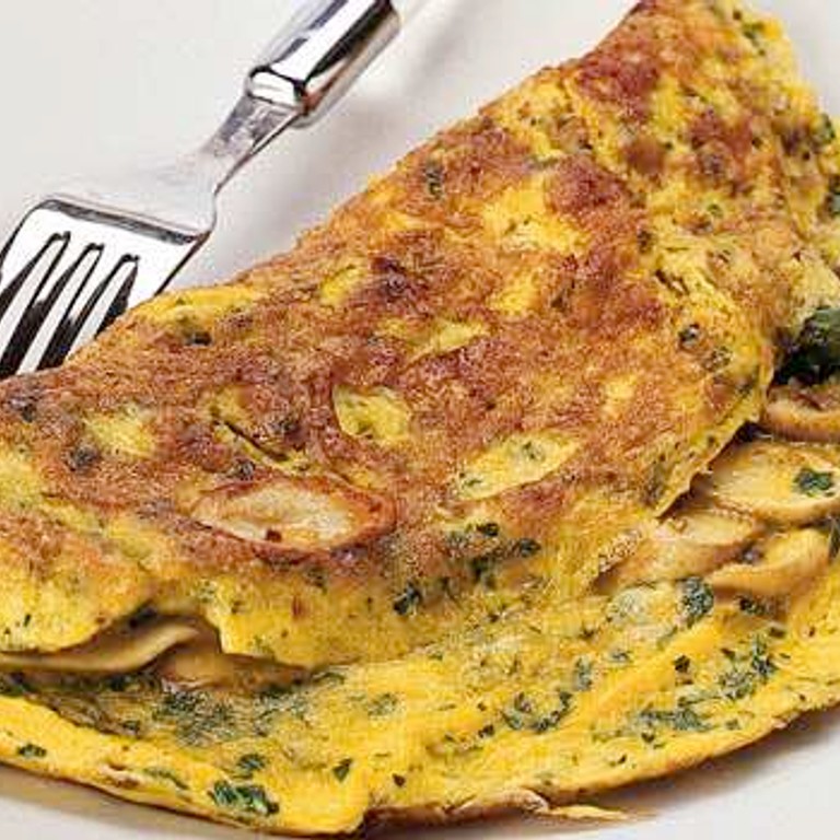 Käseomelette mit Champignons