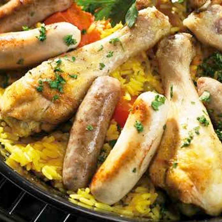 Poulet-Wurst-Paella