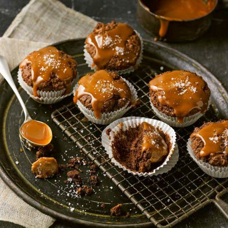 Schokoladenmuffins mit Caramel