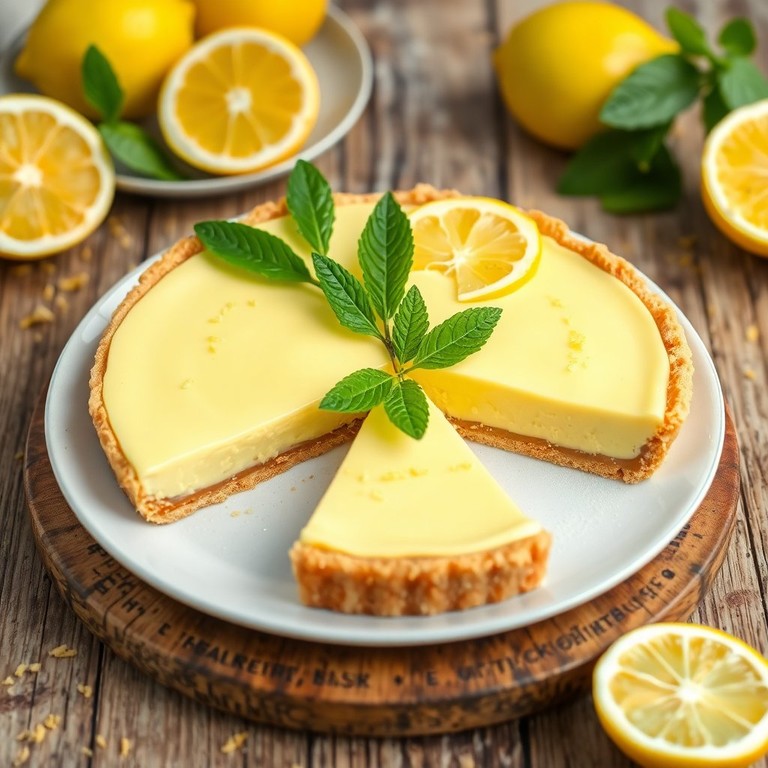Zesty Vegan Lemon Pie with a Nutty Crust and Maida Flour