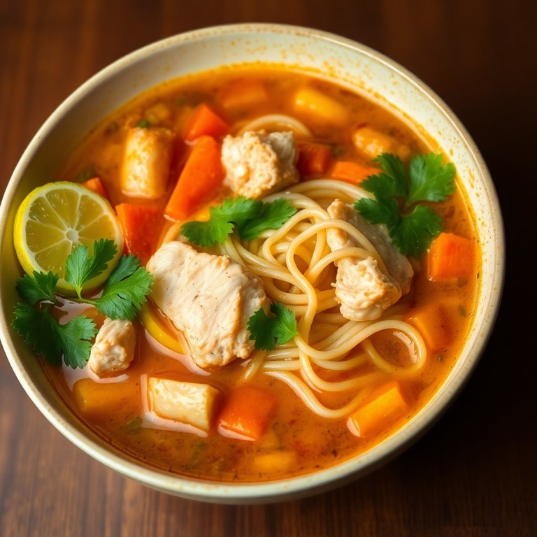 Sopa de Fideos con Pollo y Verduras