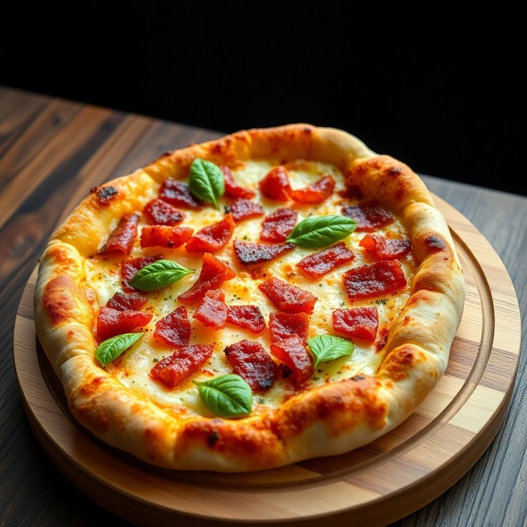 Pizza de Calabresa e Bacon Crocante
