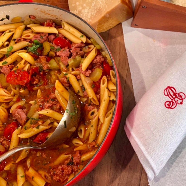 One Pot mit Pasta und Salsiccia