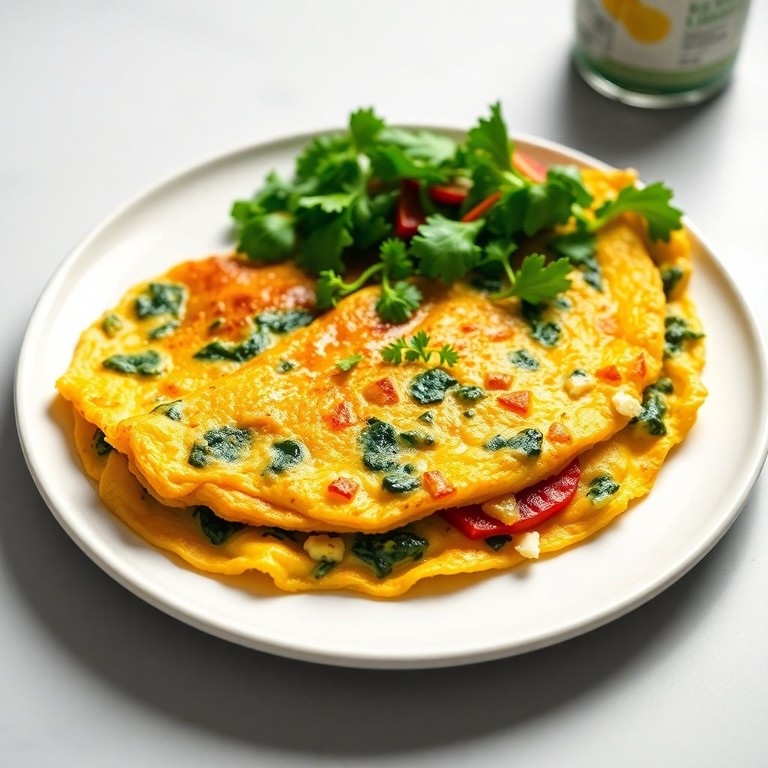 Omelette Énergétique aux Épinards et Feta