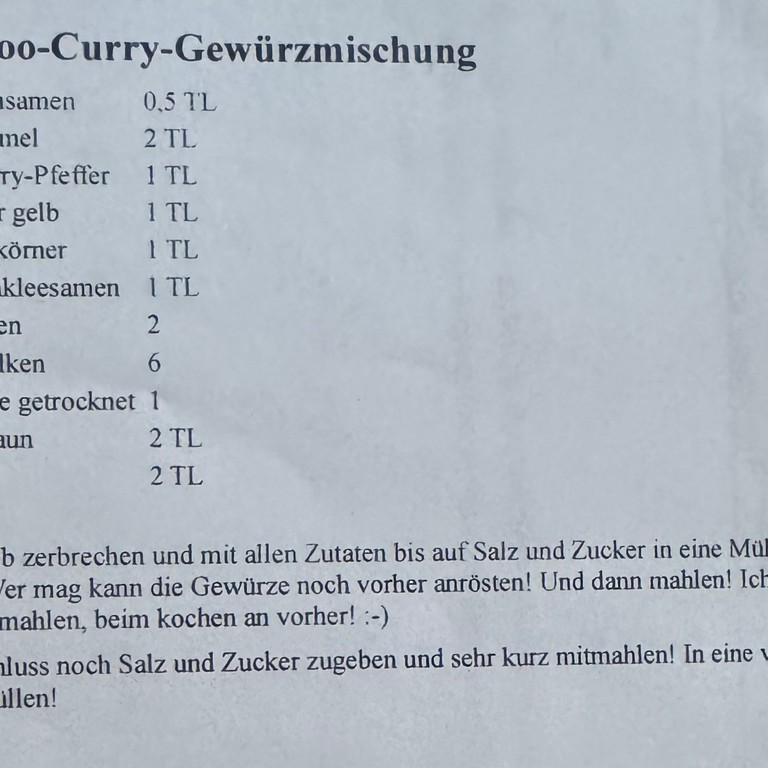 Vindaloo Curry Gewürzmischung für Reis
