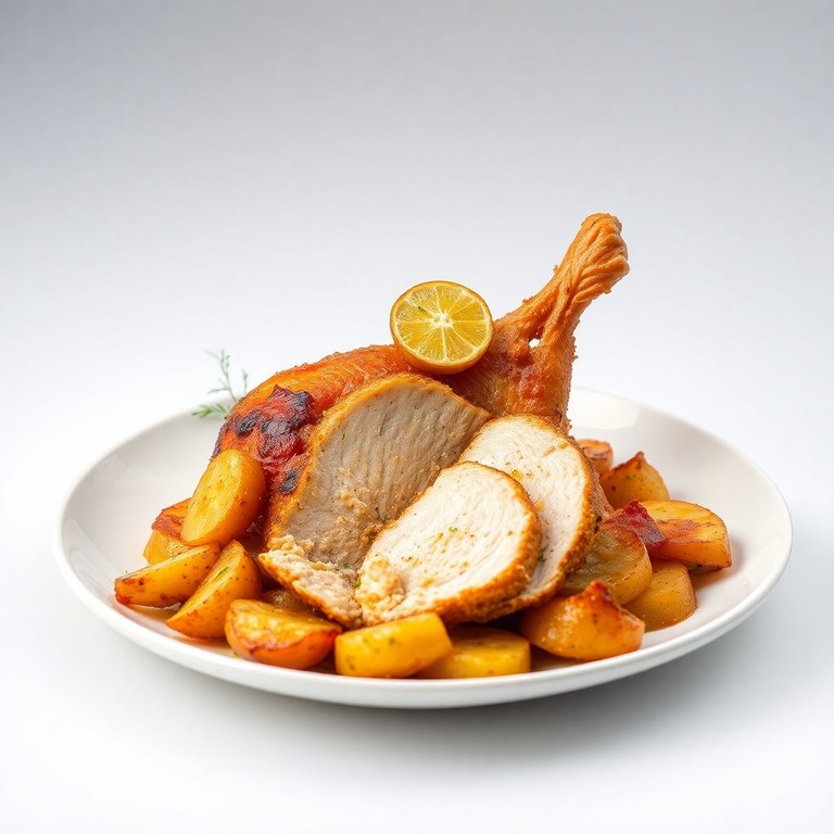 Pollo Crujiente con Patatas Fritas Caseras