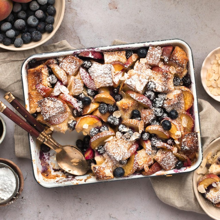 Gebackenes Brioche French Toast