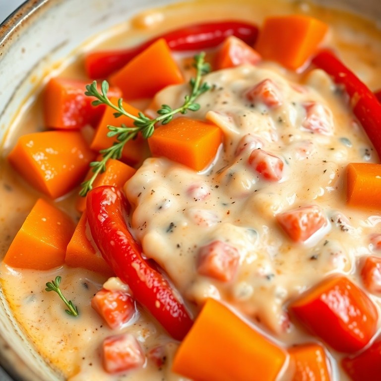 Ragoût de Poivrons et Carottes à la Crème