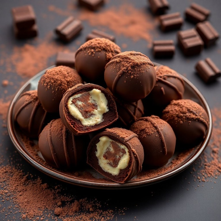 Trufas de Chocolate 50% com Creme de Leite