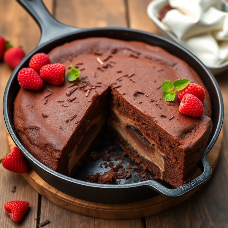 Bolo de Chocolate na Frigideira com Recheio de Nutella