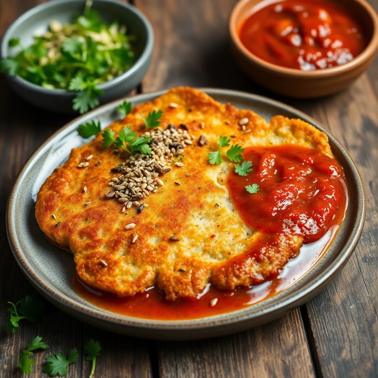 Putenschnitzel mit Knusperkruste und Paprikasauce