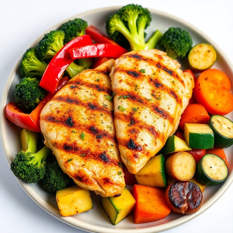 Gegrilde Kipfilet met Paprika, Broccoli en Extra Groenten