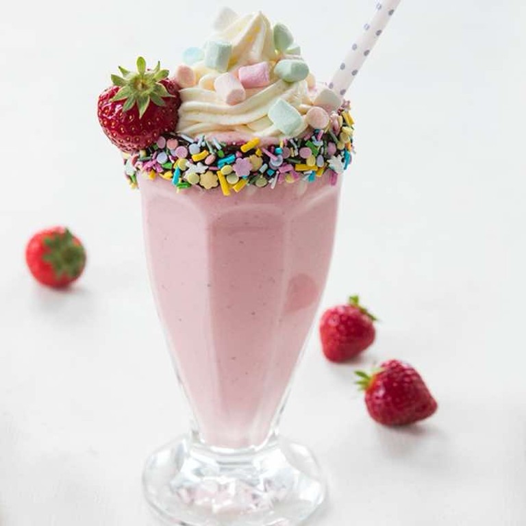 Aardbeien freakshake