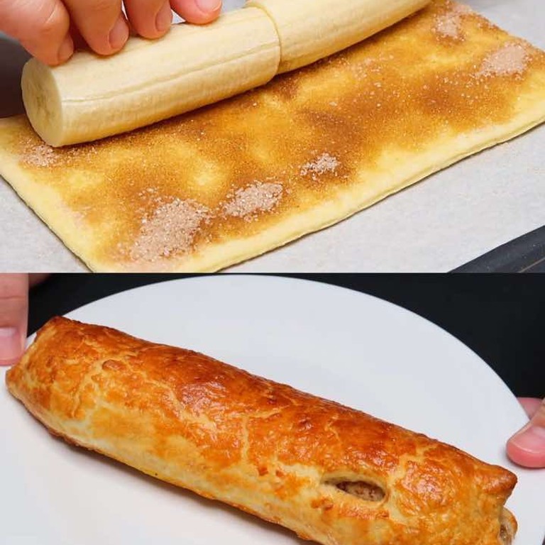 Banana Cinnamon Puff Pastry Twists
