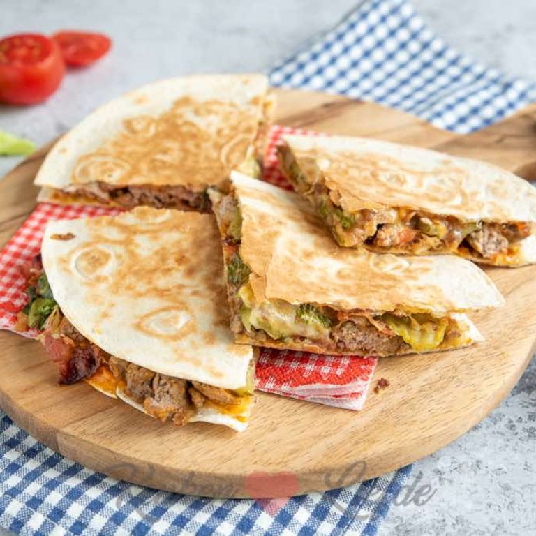Broodje hamburger quesadilla