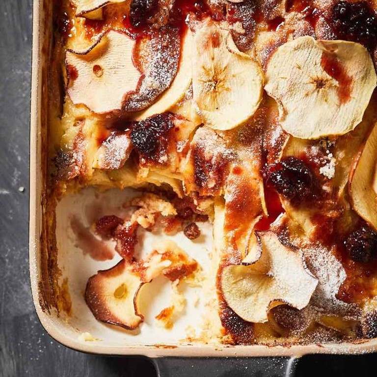 Broodpudding met appel