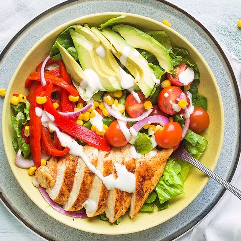 Kip fajita salade