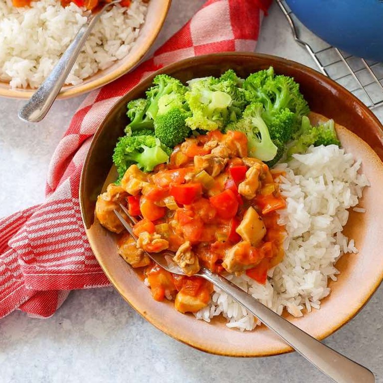 Kruidige curry met kip