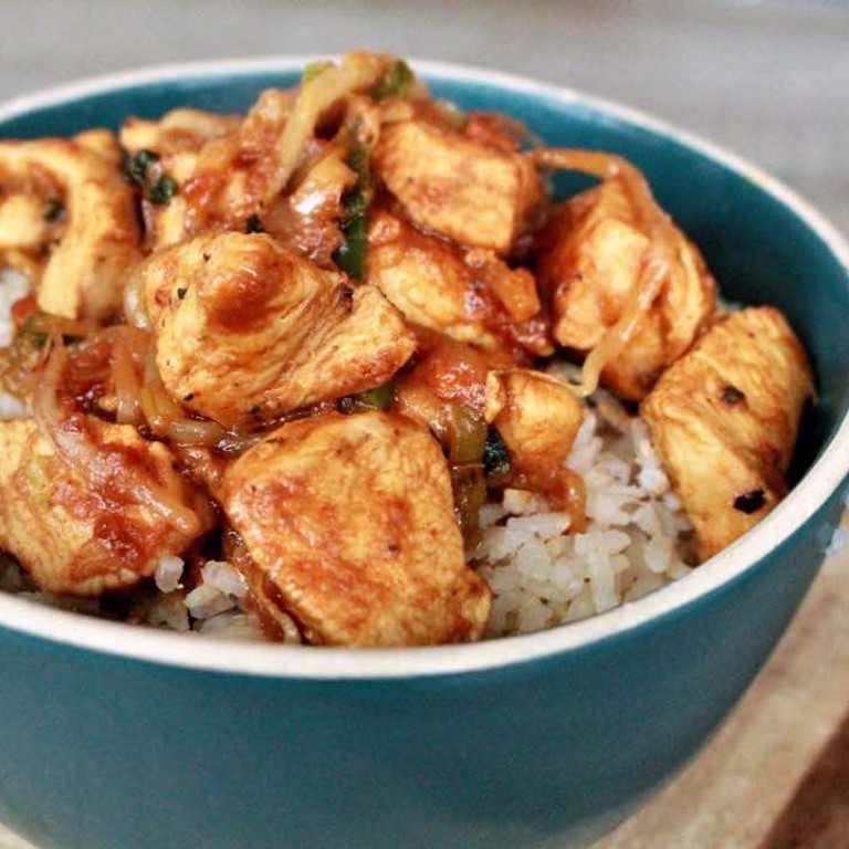 Roerbakrijst Indonesische saté (Maggi) -