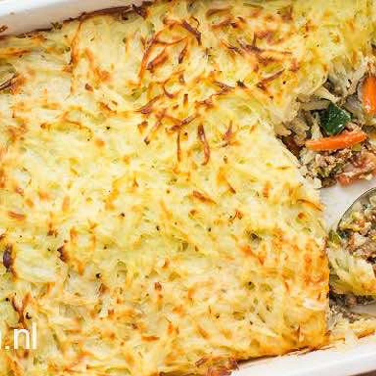 Rösti ovenschotel met gehakt