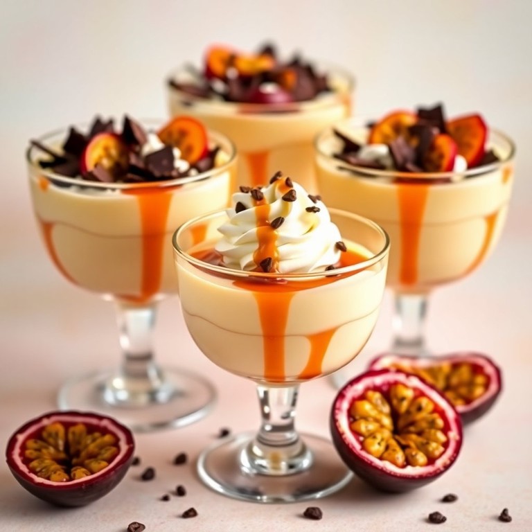 Mousse de Maracujá com Chocolate Amargo