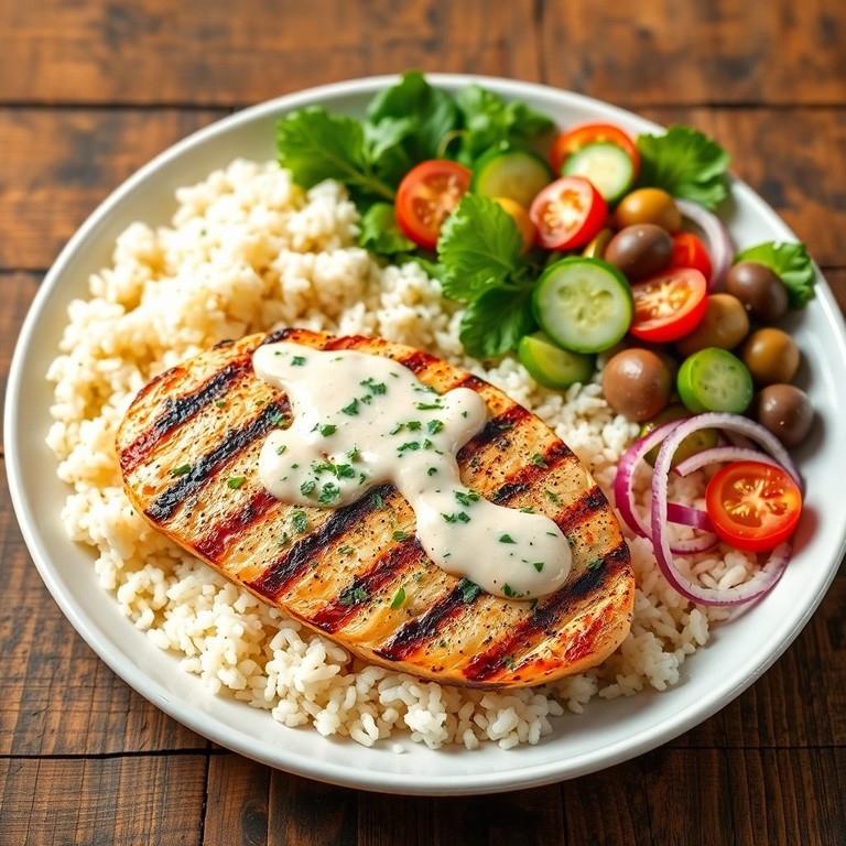 Frango Grelhado com Molho de Creme e Ervas