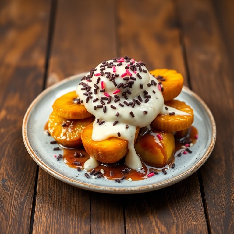 Banana Caramelada com Granulado Crocante