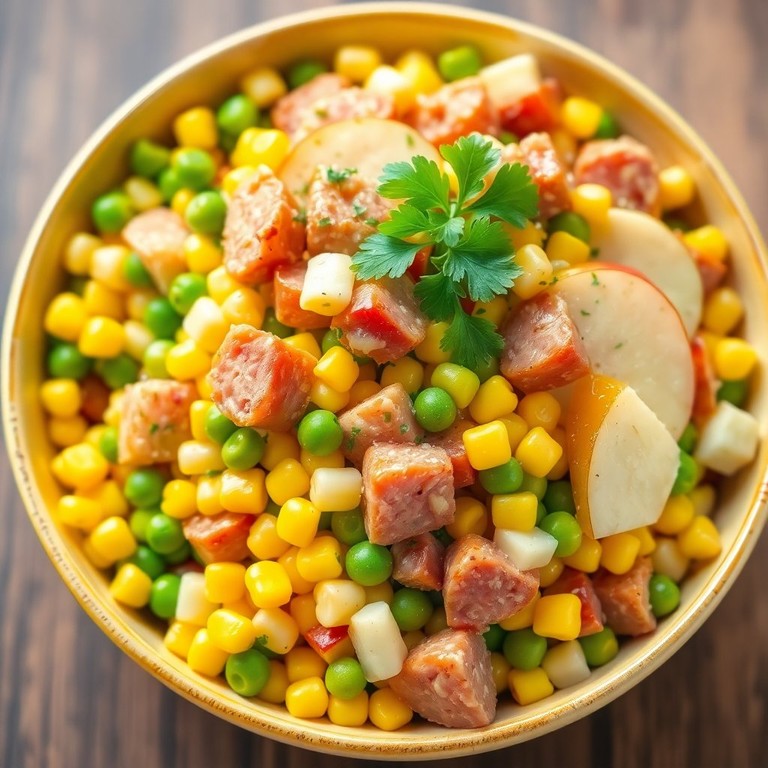 Herzhafter Thunfisch-Mais-Salat mit Äpfeln