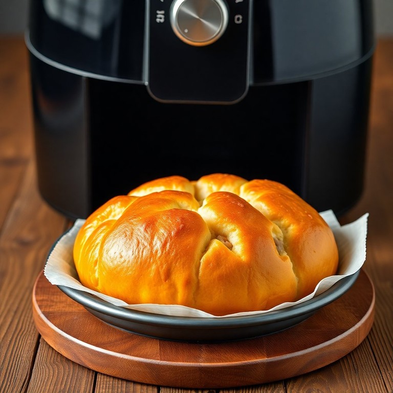 Pão Rápido de Salsicha na Air Fryer