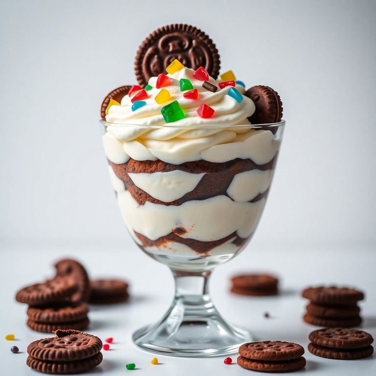 Delícia Gelada de Bombom com Creme e Gelatina