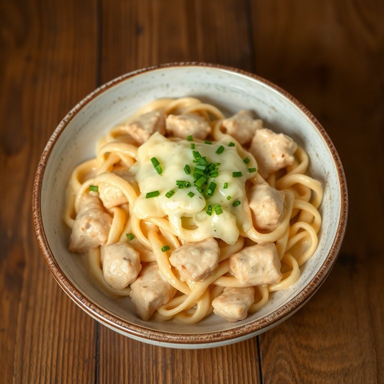 Poulet Crémeux aux Pâtes et Fromage