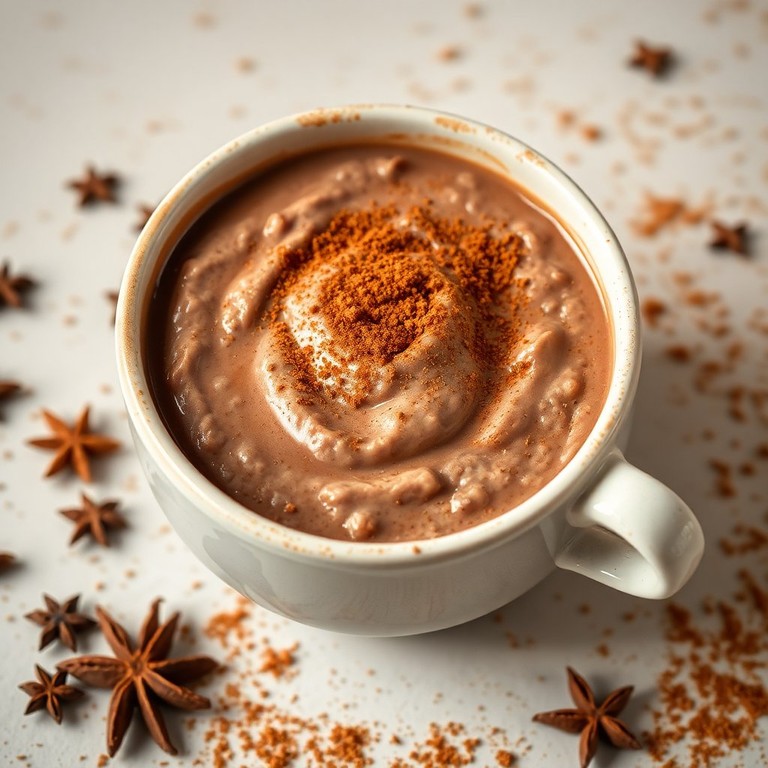 Avena con Chocolate Caliente y Especias