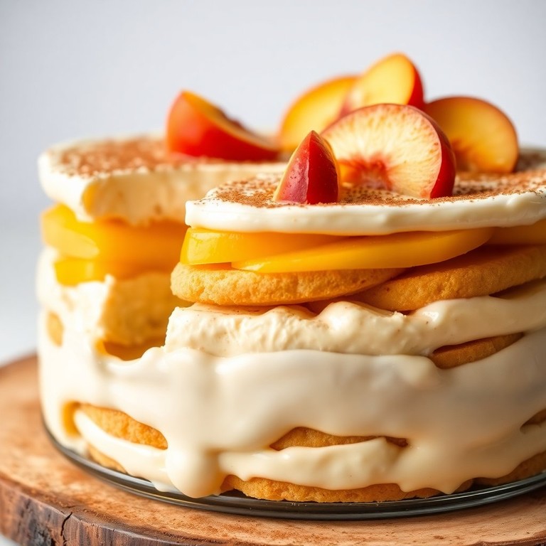 Pavê de Pêssego com Creme de Leite Condensado
