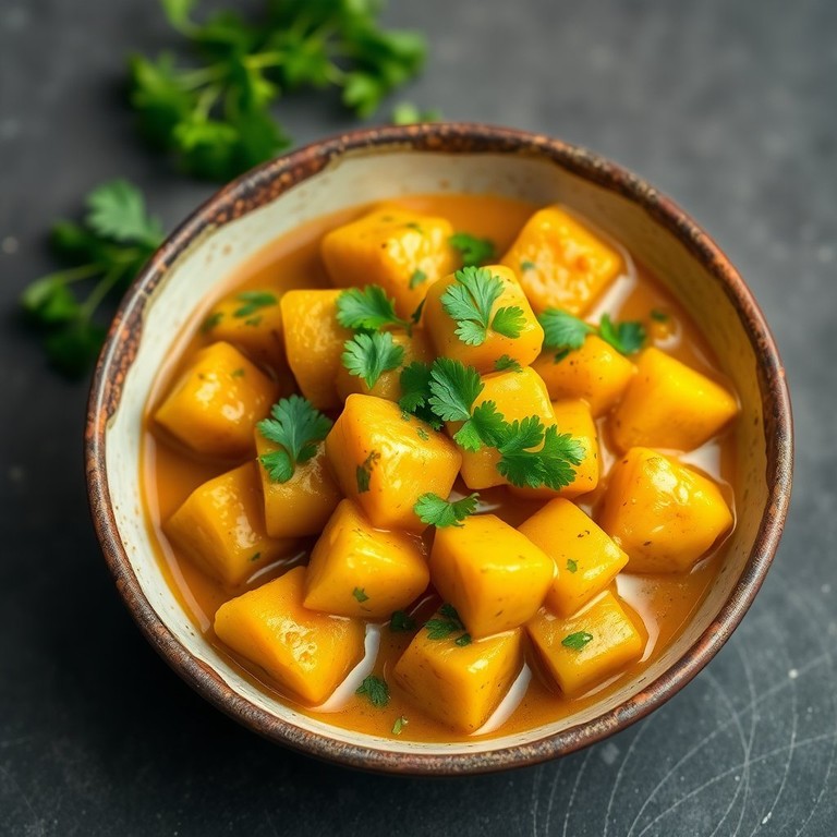 Pommes de Terre au Curry Doux