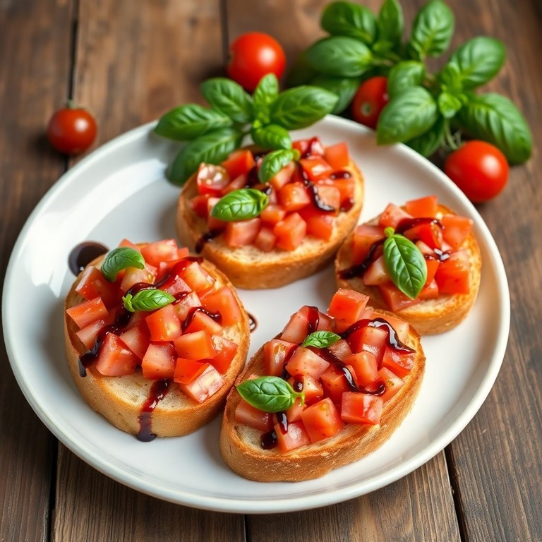 Classic Bruschetta with Tomato and Basil