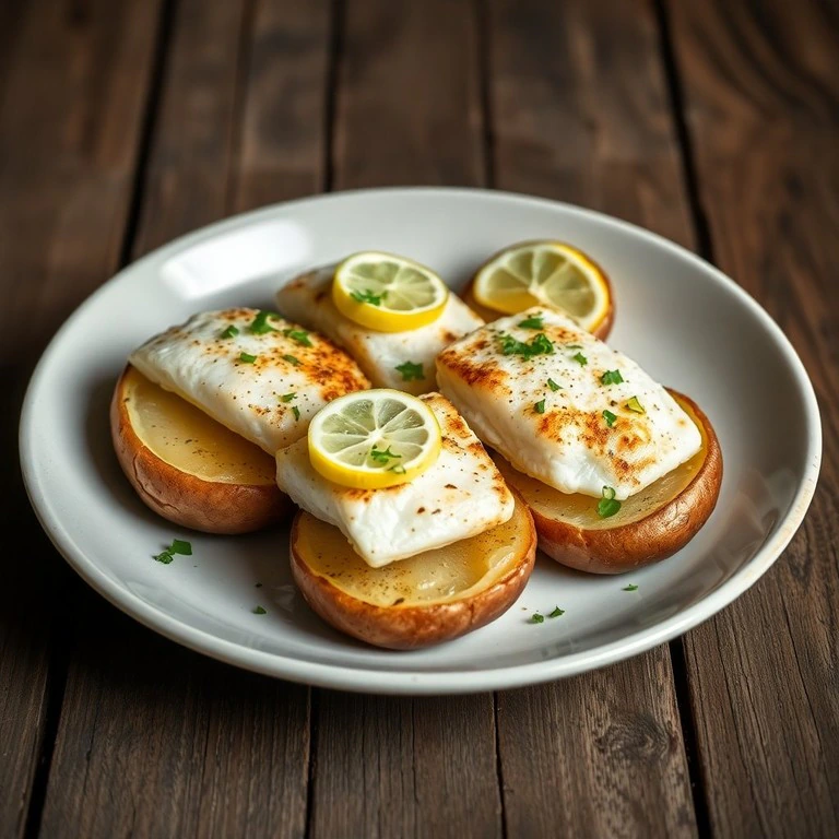 Patatas al Horno con Lubina y Hierbas Frescas