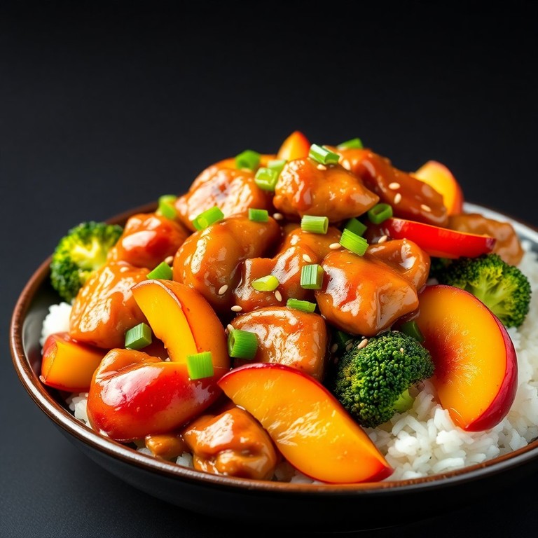 Kip Teriyaki met Perzik en Groenten