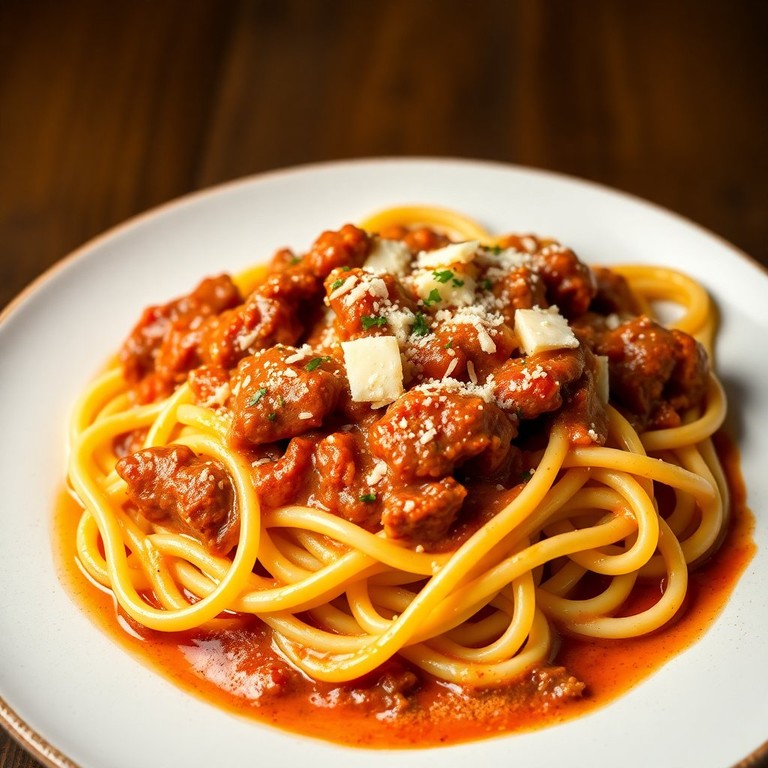 Tagliatelles à la crème de bœuf épicé