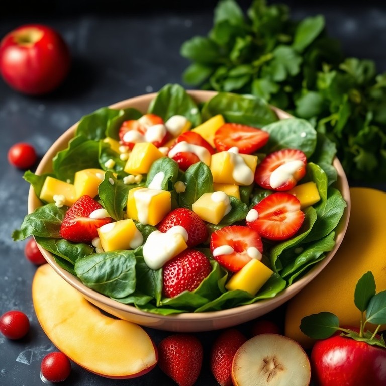 Ensalada Tropical de Espinaca y Mango